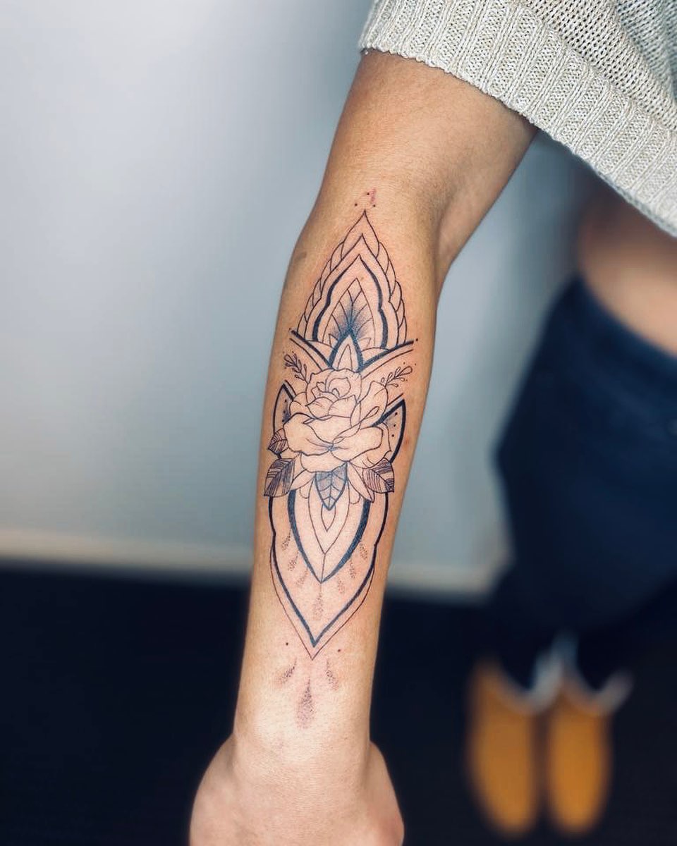 2 Temporary Tattoos / Mandala / Wrist / Tattoo / Fake Tattoo / Black - Etsy